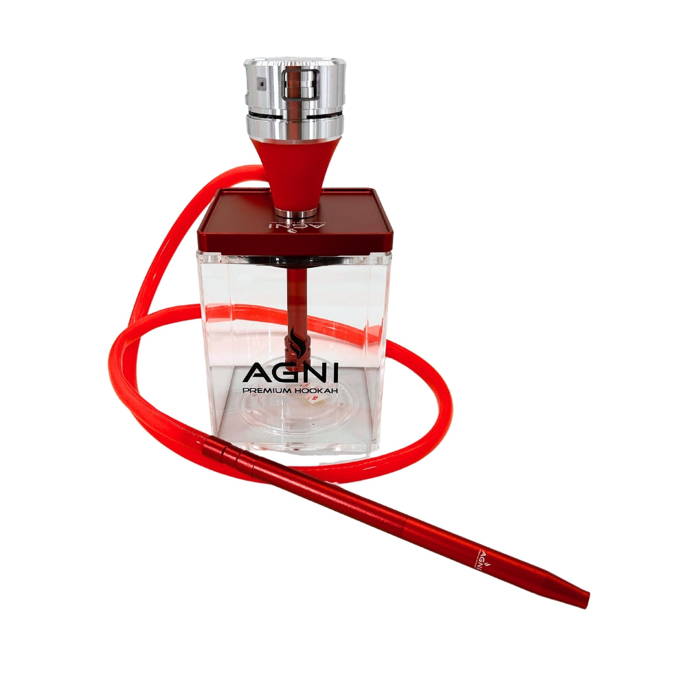 Agni Rock Hookah Square Red