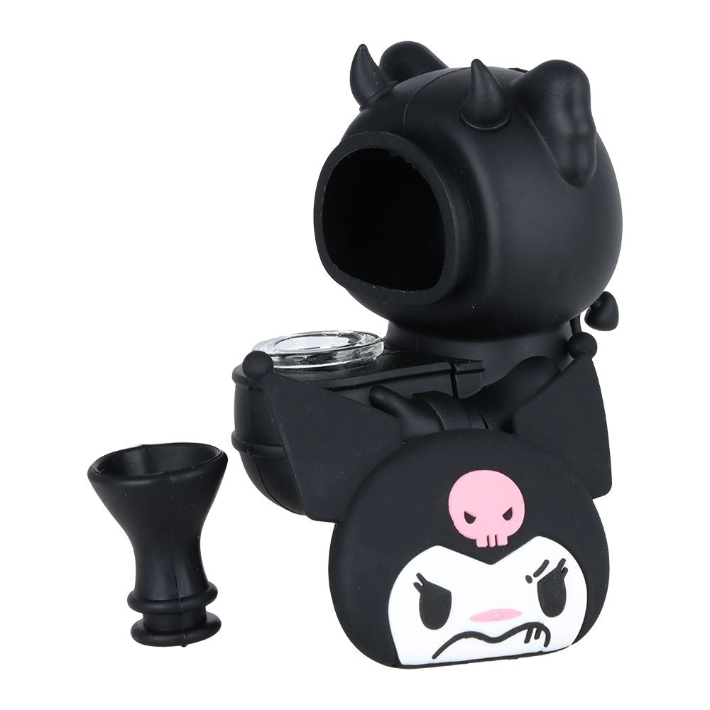 Don't Feed The Gremlin Silicone Bubbler - 5.5" / Colors Vary